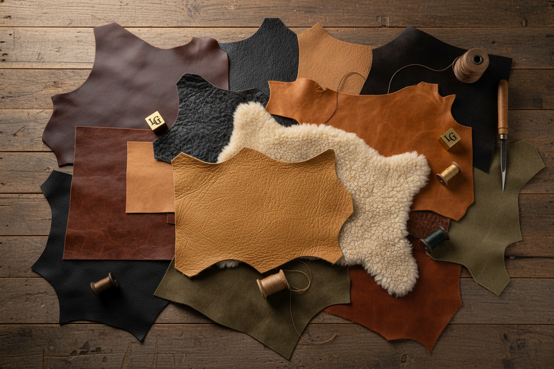 Types of natural leather full grain top grain