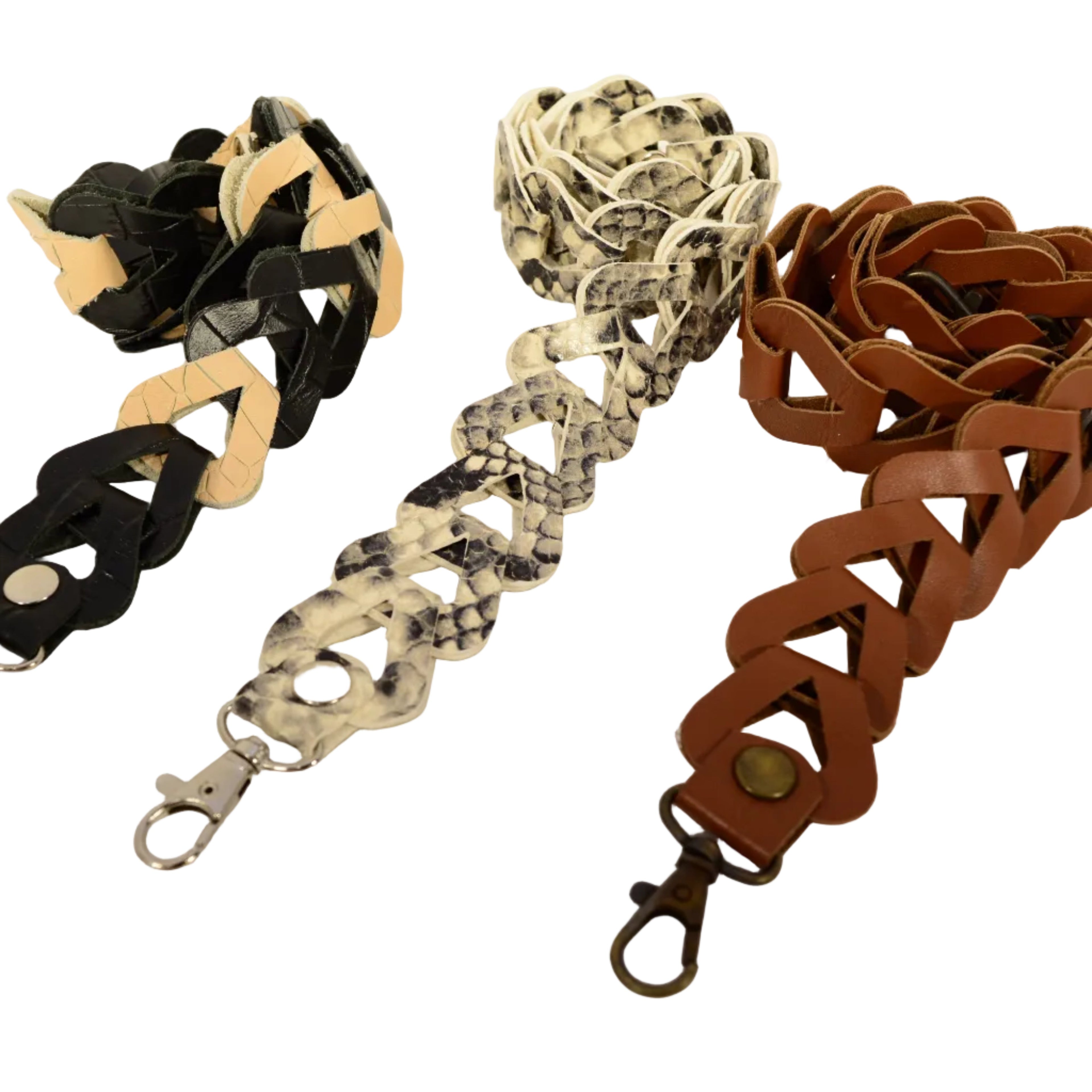 Braided Leather Bag Strap – Handmade Genuine Leather Replacement Handle - Nadin's Leather Studio