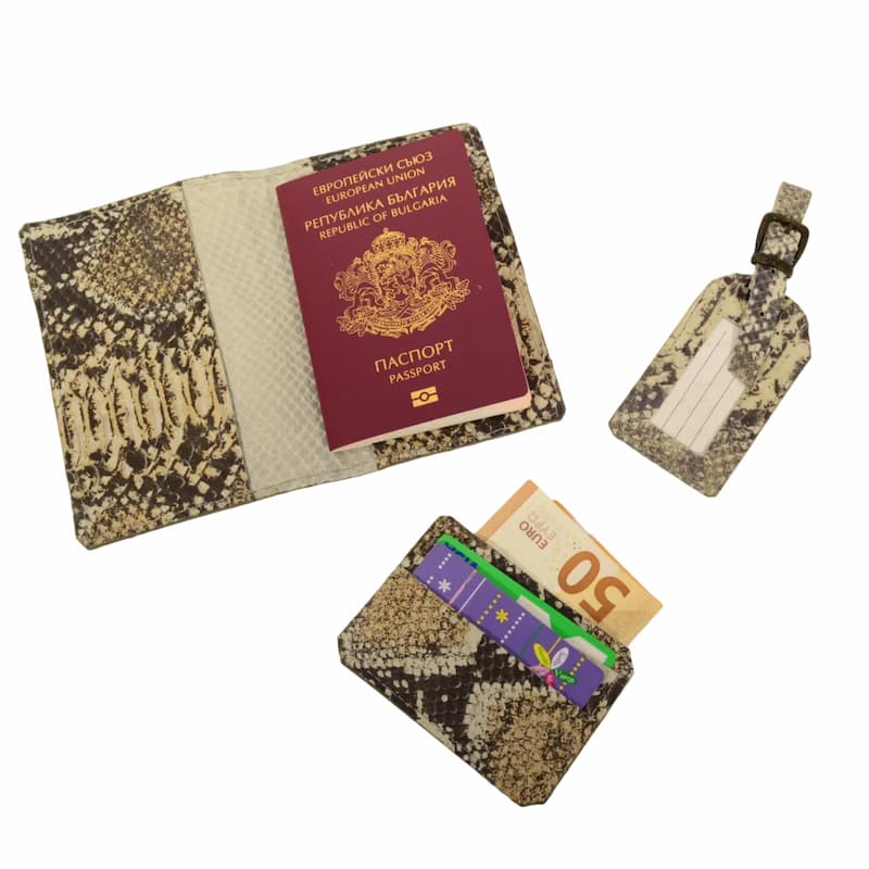 Lether travel set \ Nadin`s leather studio
