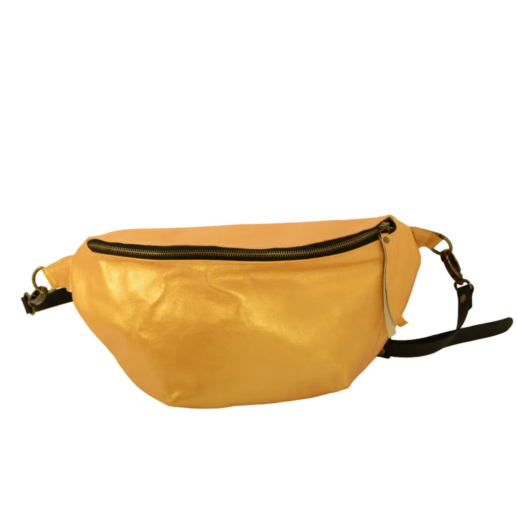 Cobalt Blue Leather Belt Bag – Handmade | Nadin's Leather Studio - Nadin's Leather Studio