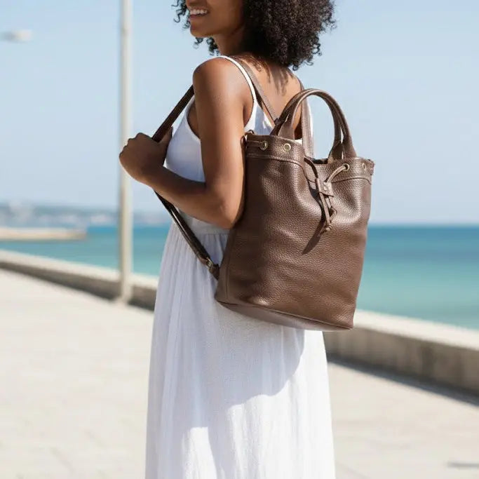 Convertible Leather Backpack 3-in-1 | Backpack, Shoulder Bag & Tote, Handmade