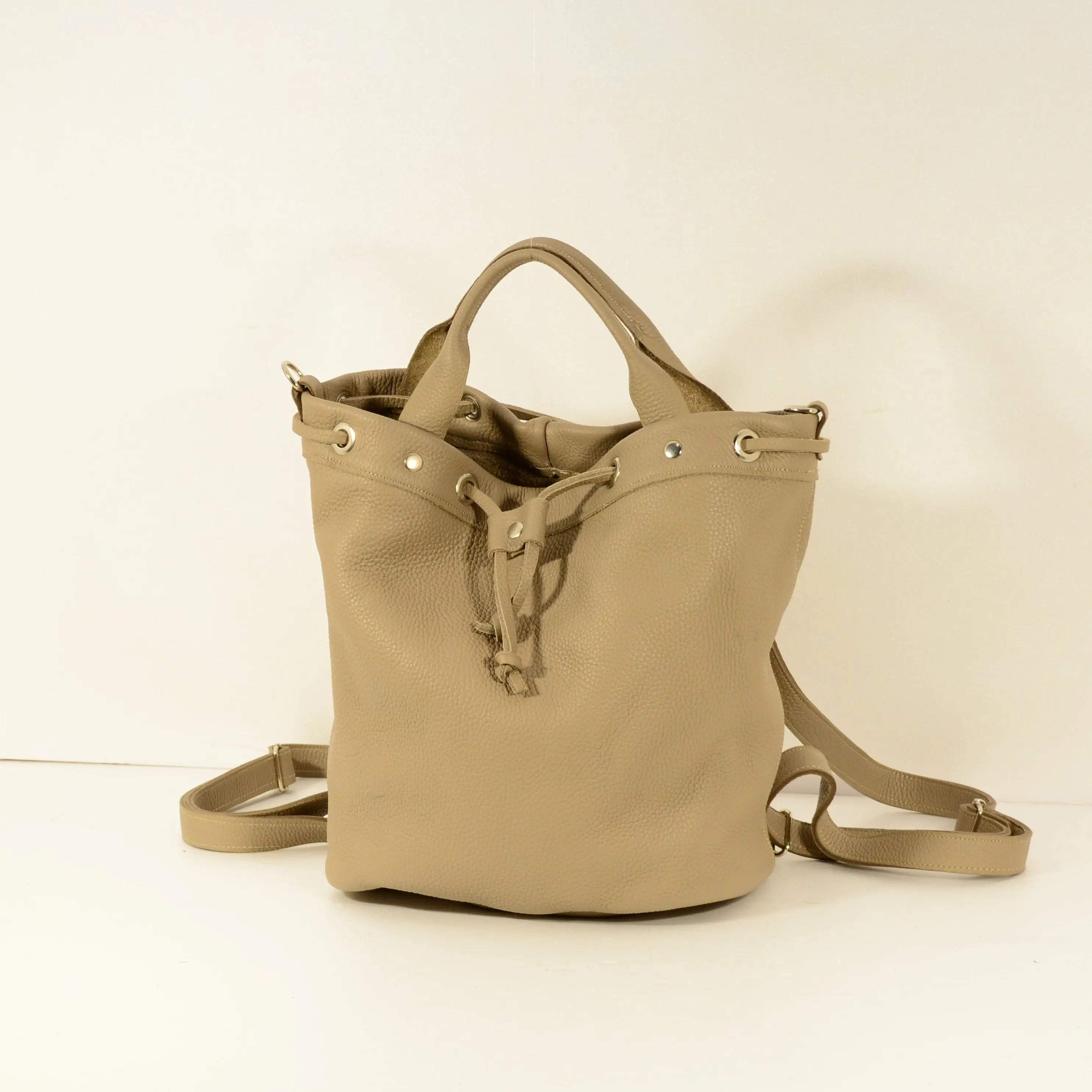 Handmade Convertible Leather Backpack 3-in-1