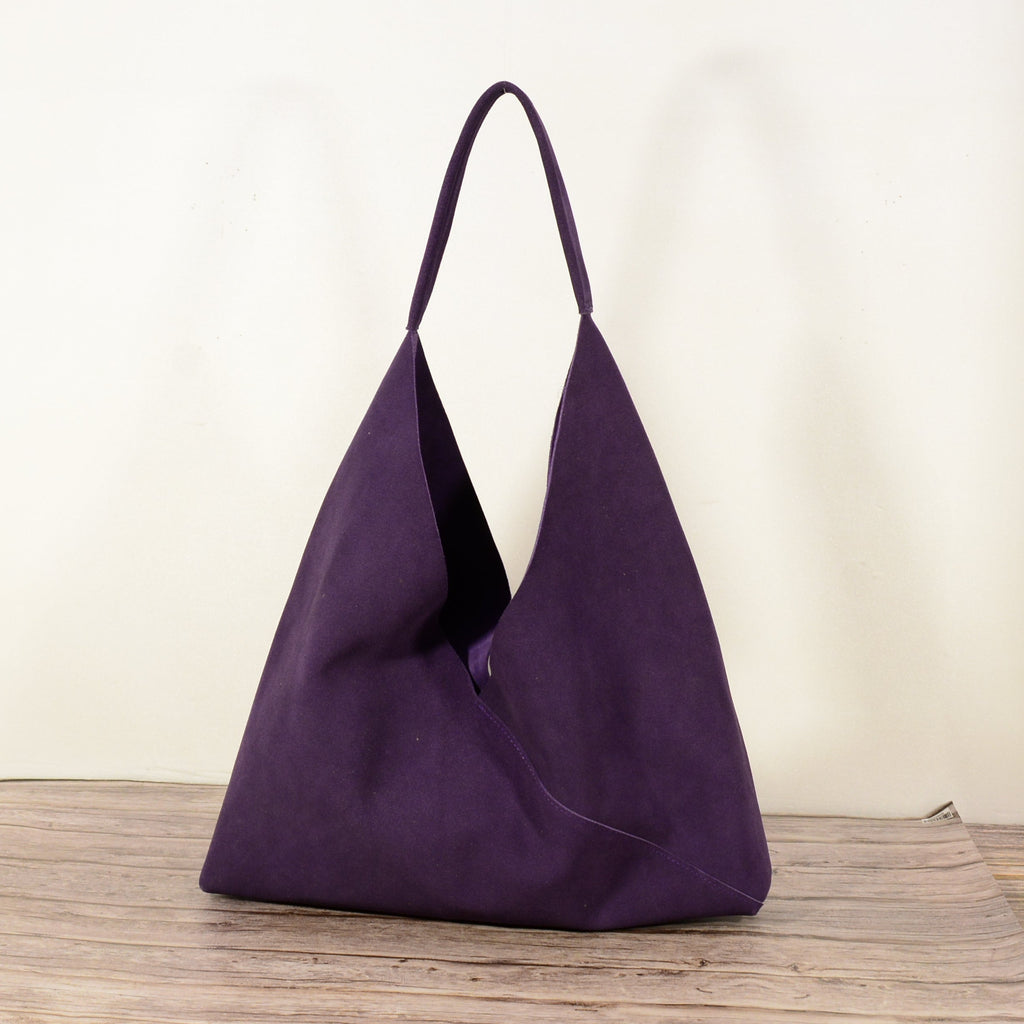 Purple suede bag