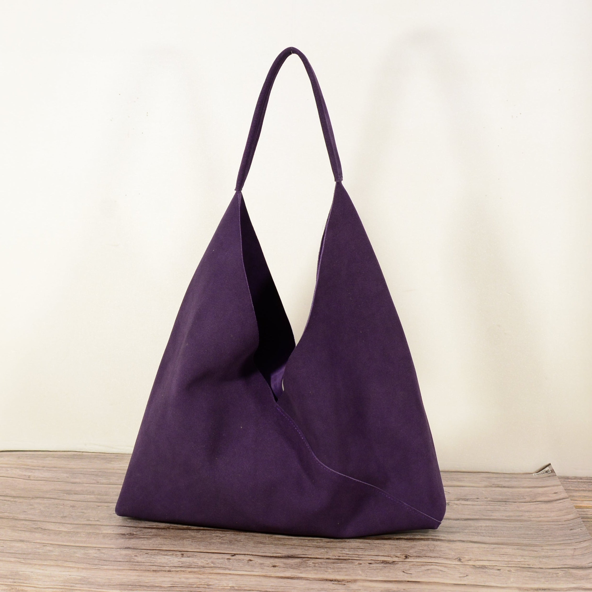 Purple suede bag