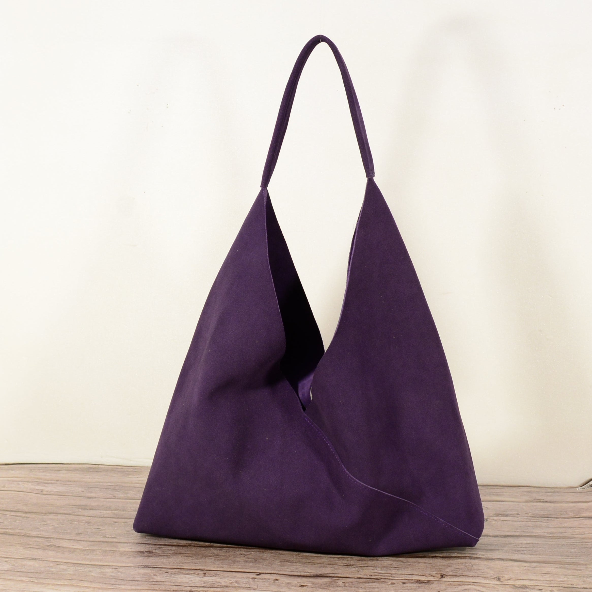 Suede bag purple