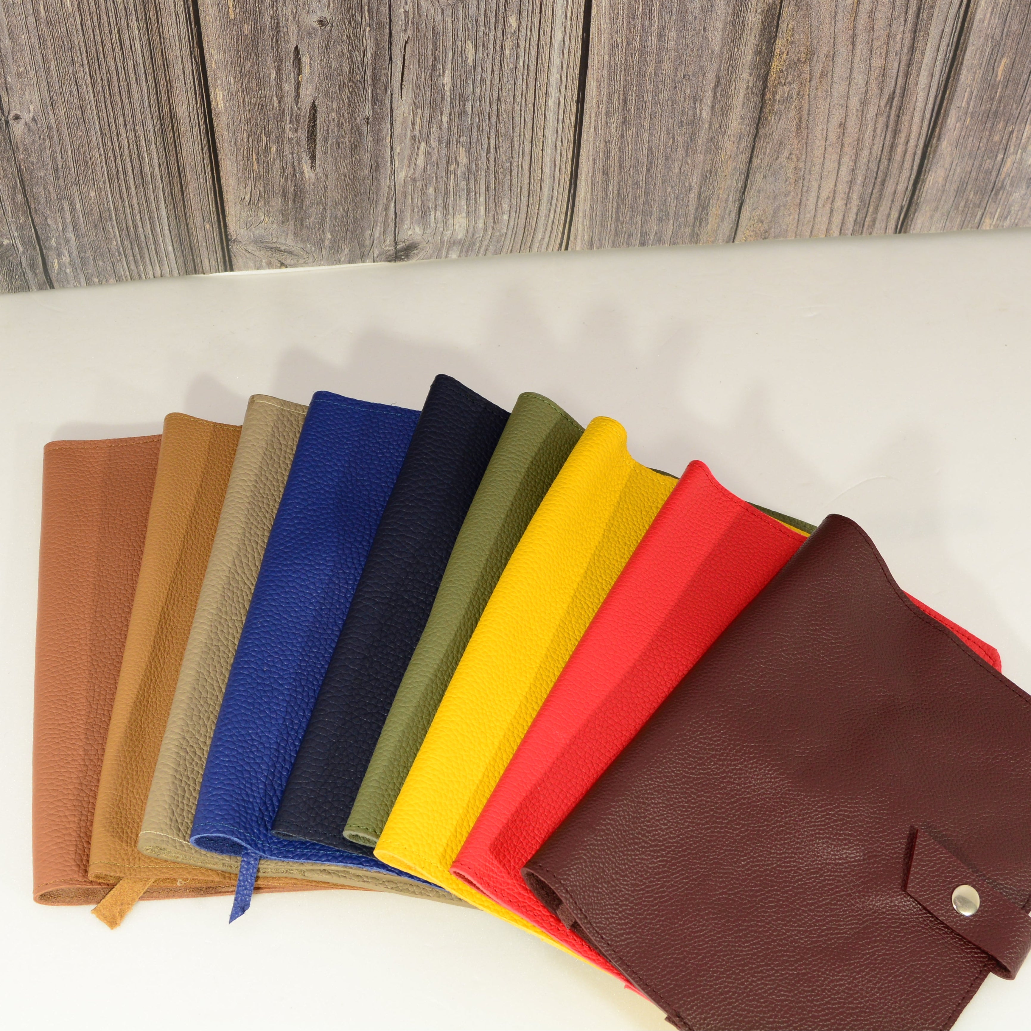 Full grain leather covers