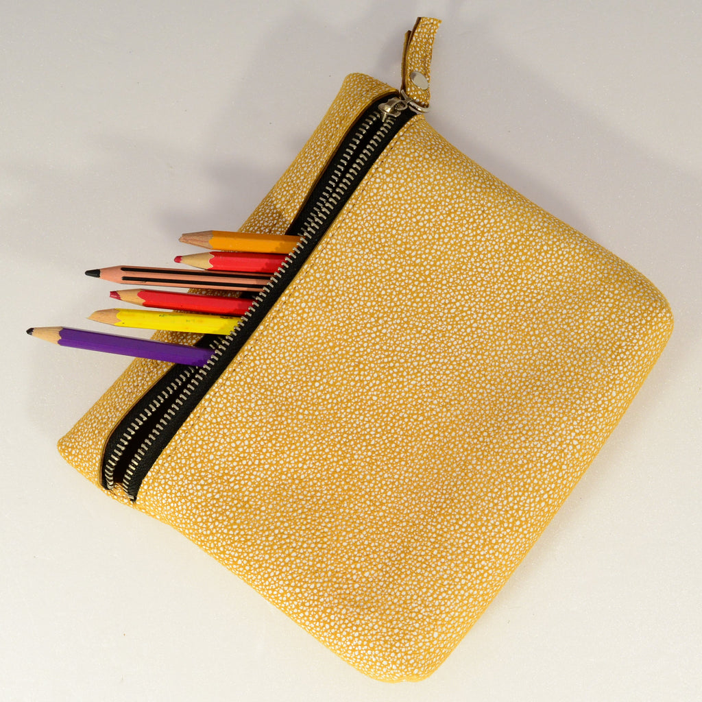 leather make up bag handcraft
