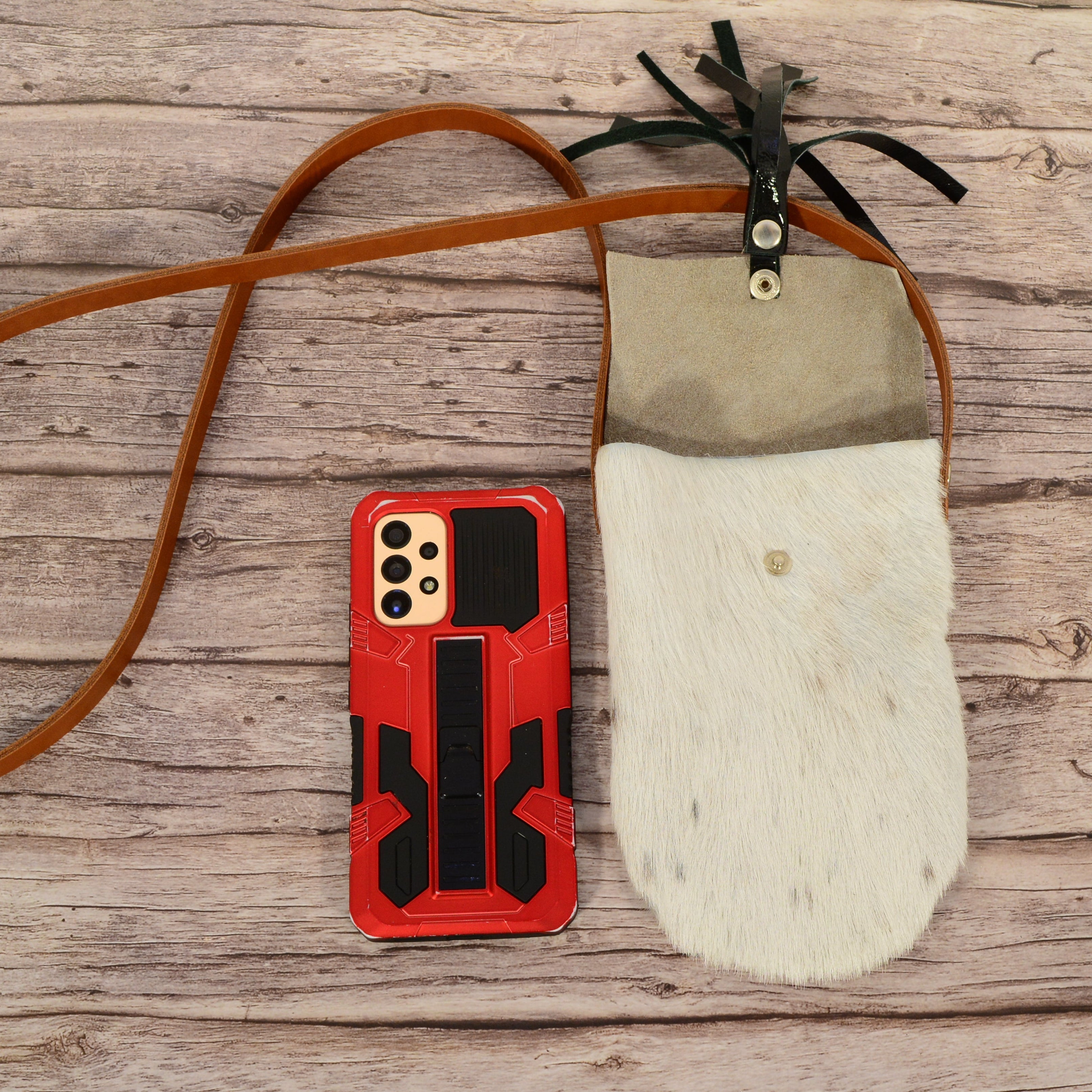 Fur Crossbody Phone Bag