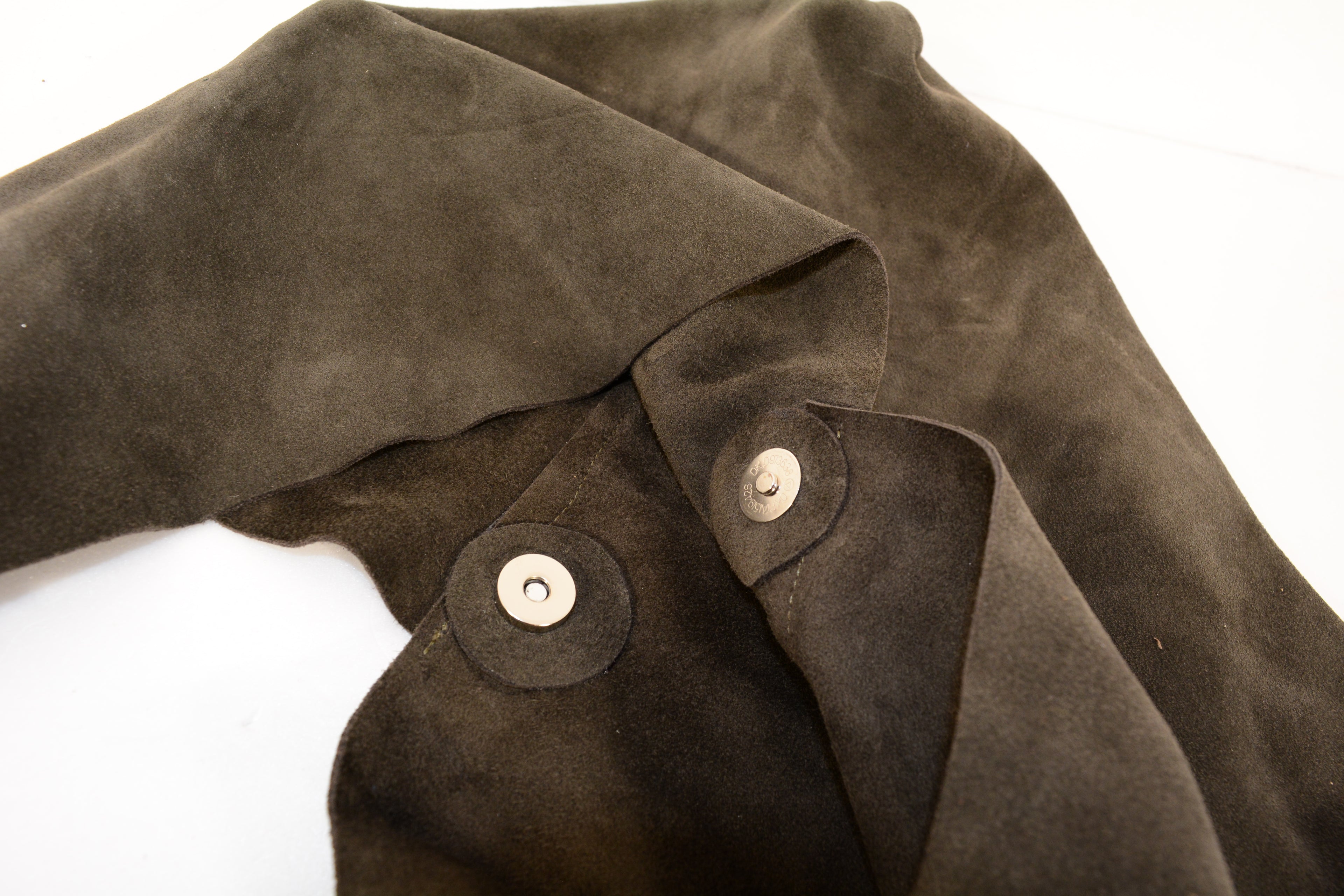 Suede tote custom