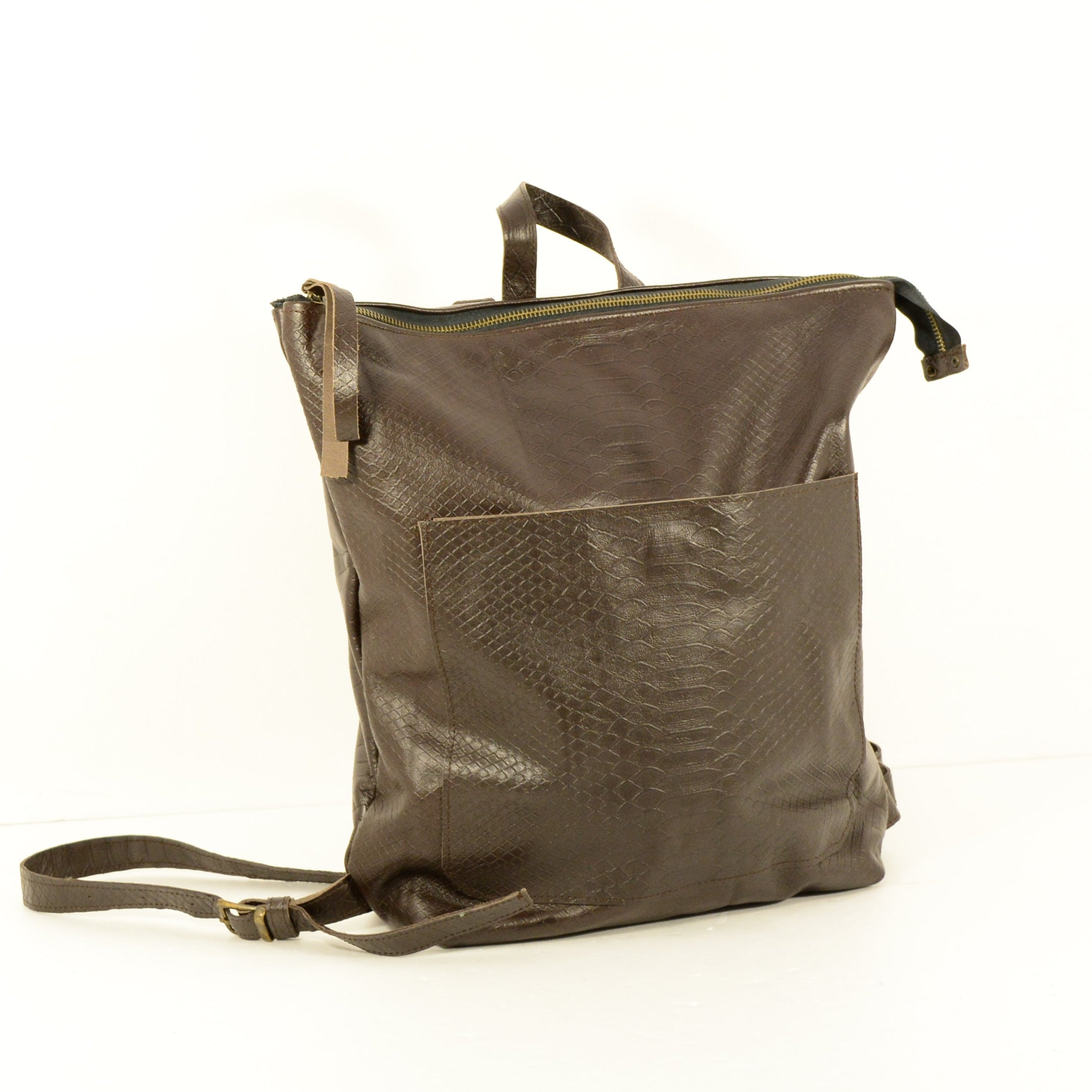 Handmade leather backpack women