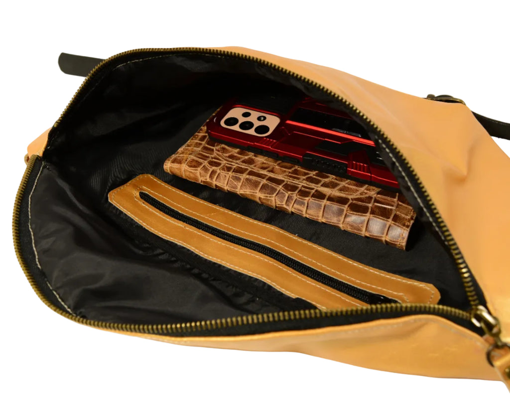 Genuine Leather Belt Bag – Handmade | Nadin's Leather Studio - Nadin's Leather Studio