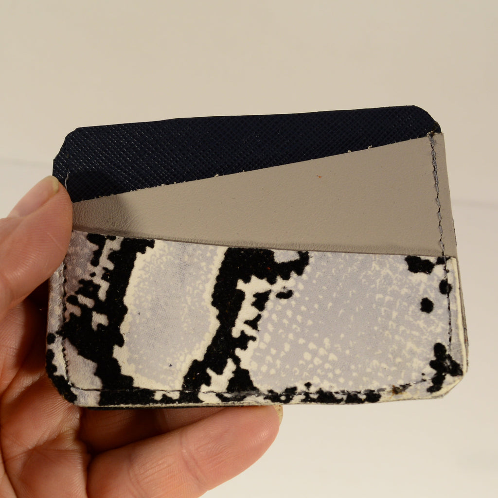 Handmade Leather Card Holder – Two-Tone Genuine Leather - Nadin's Leather Studio
