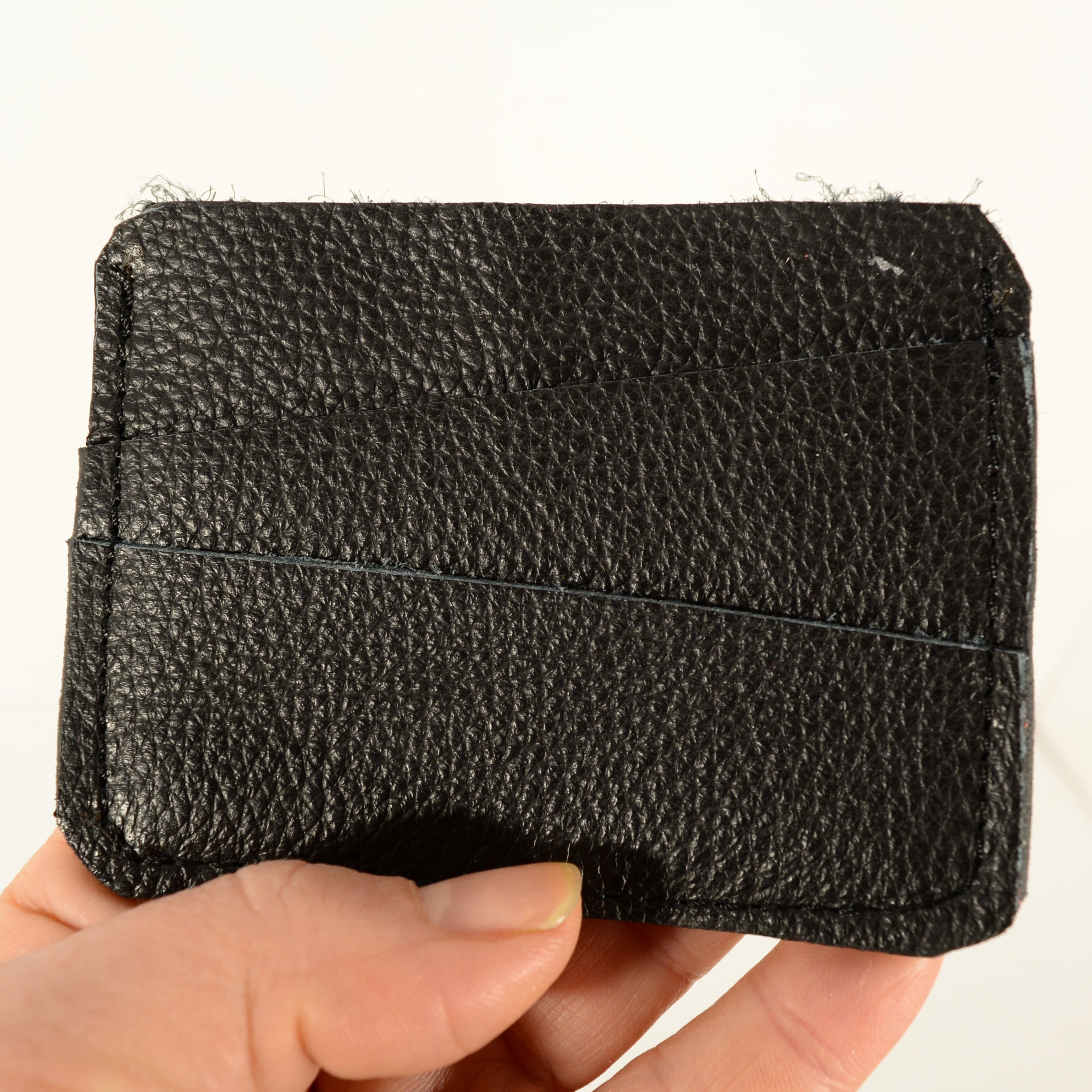 Handmade Leather Card Holder – Two-Tone Genuine Leather - Nadin's Leather Studio