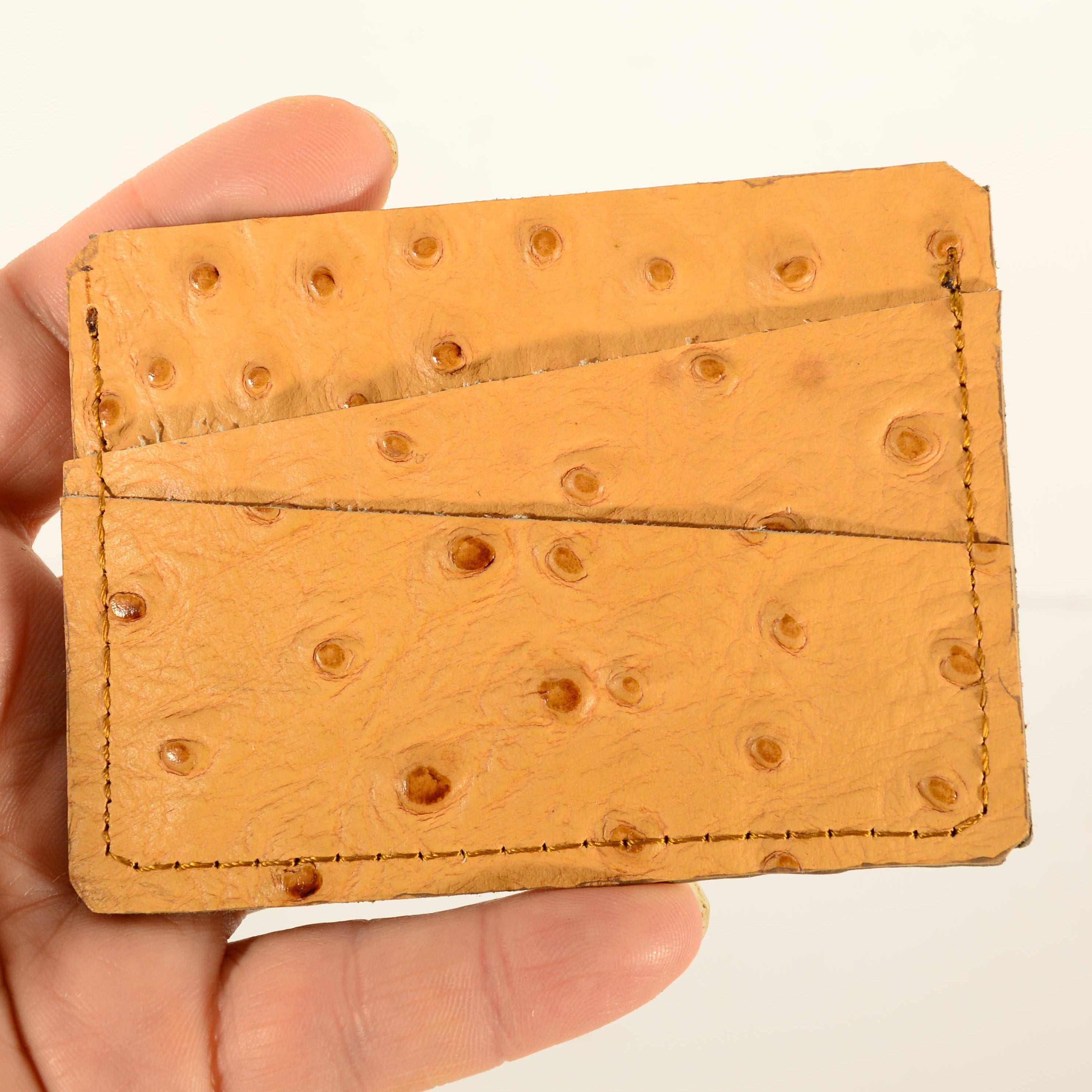 Handmade Leather Card Holder – Two-Tone Genuine Leather - Nadin's Leather Studio