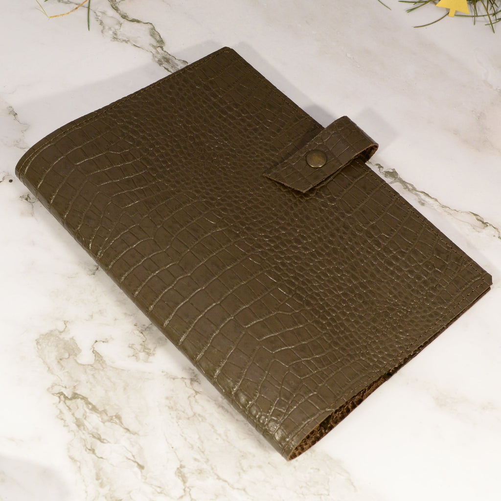 Leather A5 Journal Cover | 8 Textures, Engraving Option, Handmade - Nadin's Leather Studio