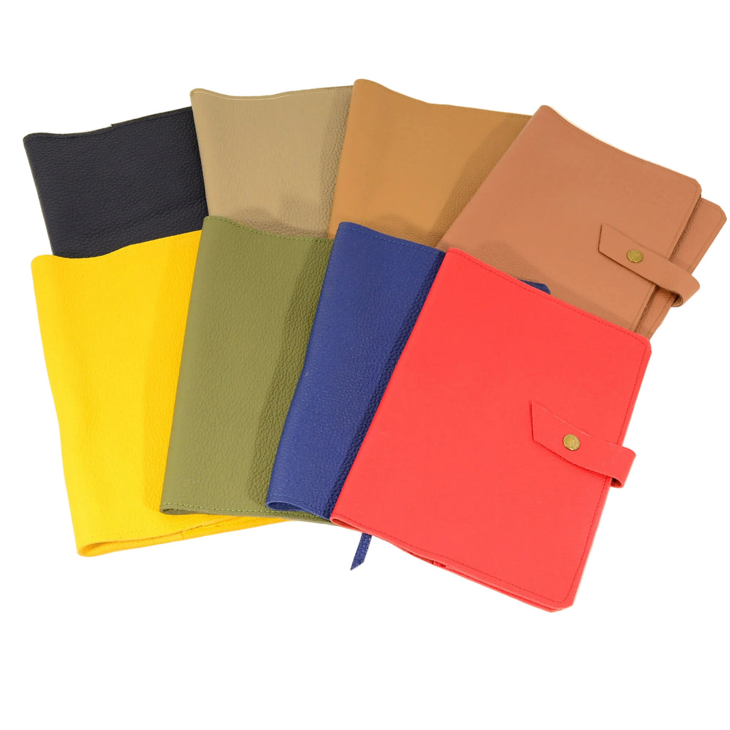 Луксозни кожени корици за книга или тефтер A5 - Nadin's Leather Studio