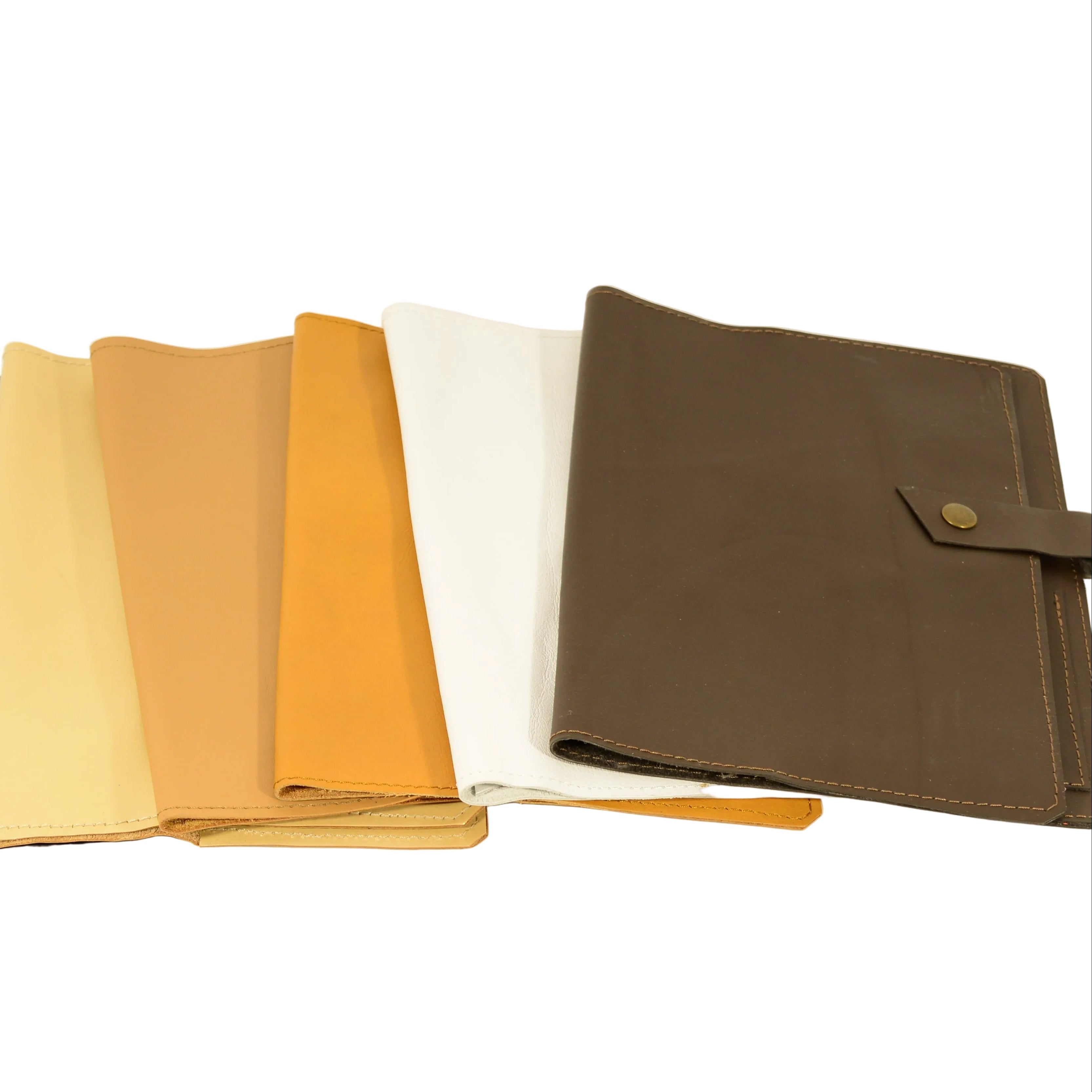 Кожена корица A5 – ръчна изработка от естествена кожа - Nadin's Leather Studio