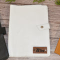 Leather A5 Notebook Cover | Brass Clasp, Personalized, Handmade - Nadin's Leather Studio
