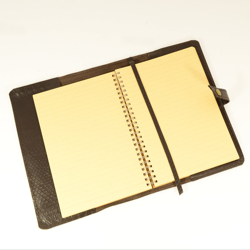 Leather A5 Notebook Cover with Notebook | Handmade, Genuine Leather - Nadin's Leather Studio