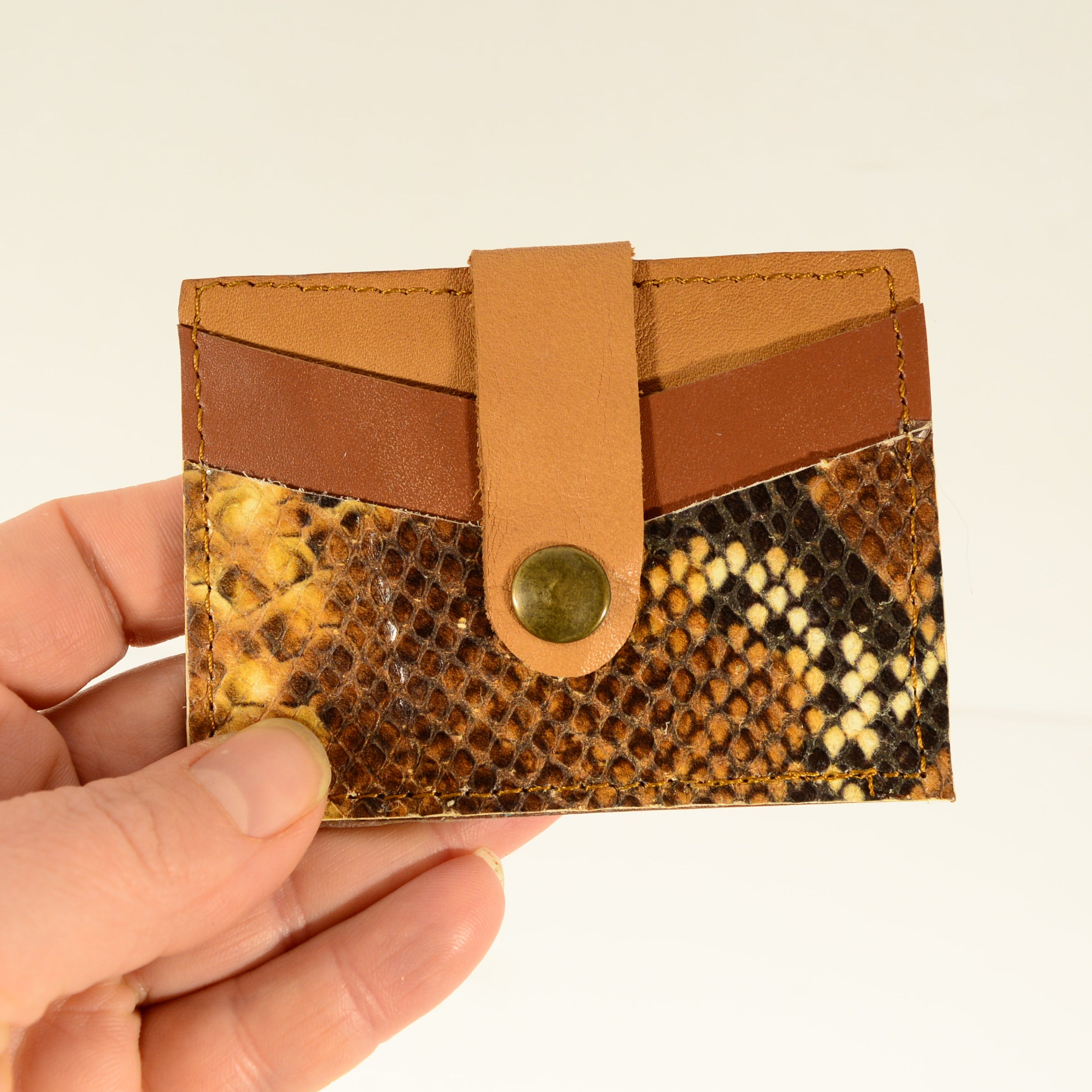 Leather Cardholder — Handmade from Natural Leather - Nadin's Leather Studio