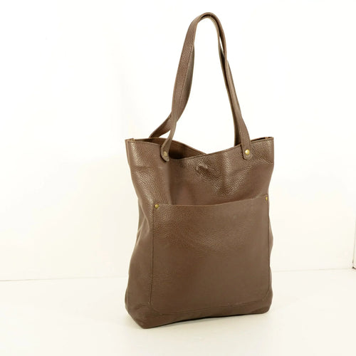 Зелена мека кожена дамска чанта, 4 разцветки - Nadin's Leather Studio