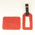 Leather Luggage Tag Set — Handmade Genuine Leather Bundle | Python, Metallic & Smooth - Nadin's Leather Studio