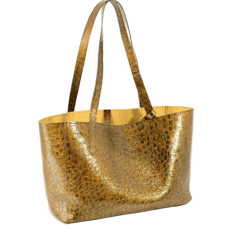 Luxury Leather Laptop Bag with Croco Emboss | With Organiser, Handmade - Nadin's Leather Studio