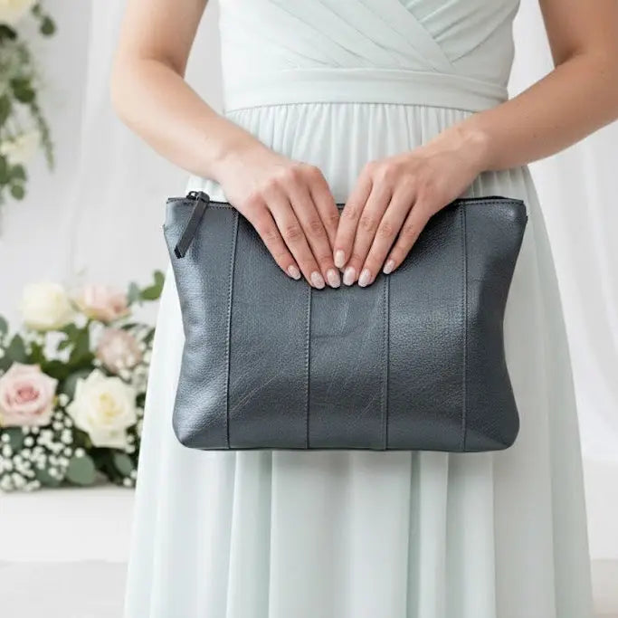 Ръчно изработена металик кожена чанта  кросбоди в  7 луксозни цвята - Nadin's Leather Studio