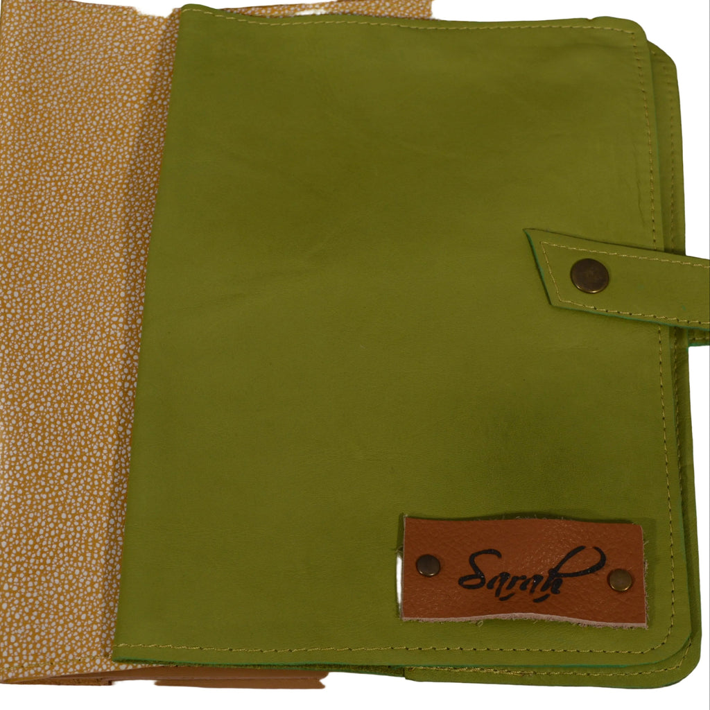 Slim Leather A5 Notebook Cover | 7 Colors, Personalized, Handmade - Nadin's Leather Studio