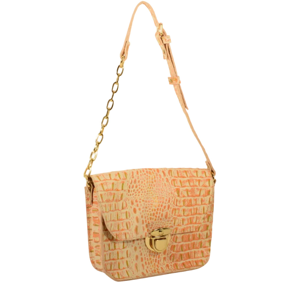 Small Leather Bag in Salmon Pink | Handmade, Genuine Leather - Nadin's Leather Studio