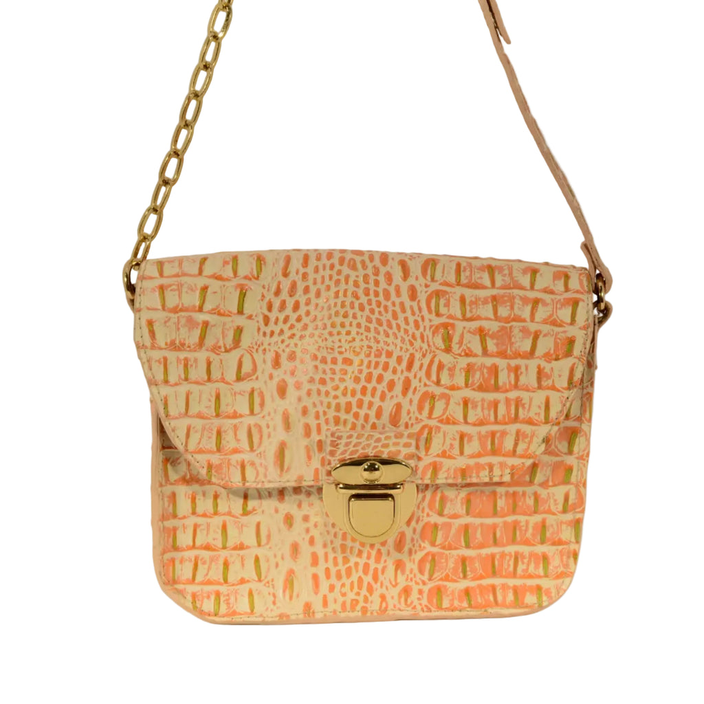 Small Leather Bag in Salmon Pink | Handmade, Genuine Leather - Nadin's Leather Studio