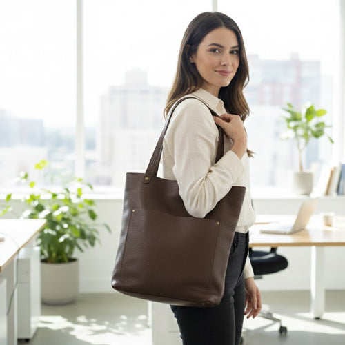 Soft Leather Shoulder Bag – Handmade in Bulgaria, 4 Colours - Nadin's Leather Studio